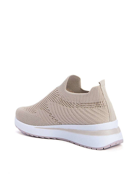 Keep Fred Material Slip-on-uri pentru femei Bej