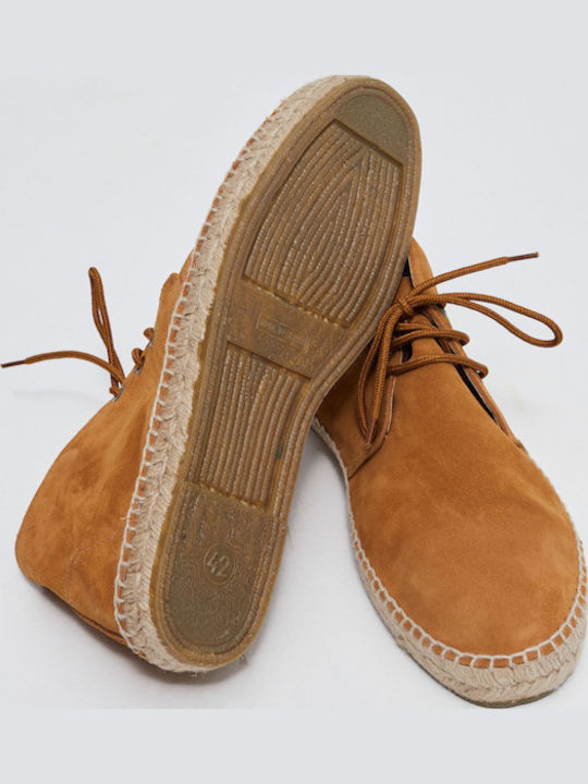Suede Ανδρικές Εσπαντρίγιες σε Ταμπά Χρώμα