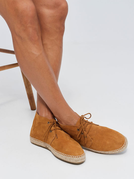 Suede Ανδρικές Εσπαντρίγιες σε Ταμπά Χρώμα