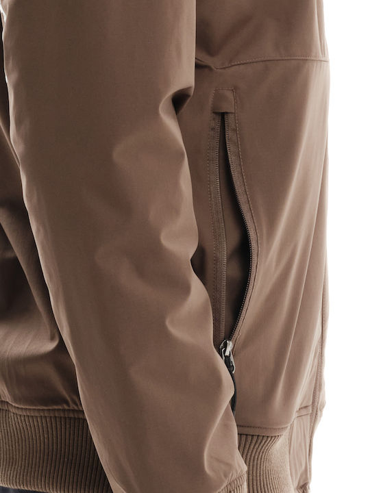 Winter Jacket Bomber Waterproof and Windproof Brown