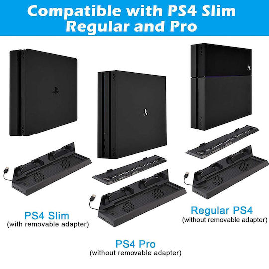 Dobe Βάση Φόρτισης για 2 χειριστήρια PS4 Μαύρη 24333