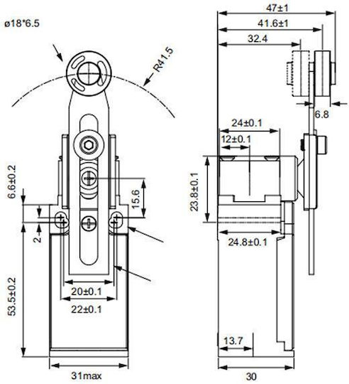 Cntd On-Off switch Limit 1pcs