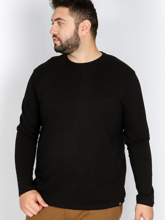 Double Men's Long Sleeve Blouse Black