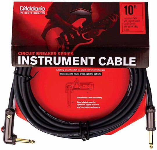 Planet Waves Cable 6.3mm male - 6.3mm male 3m (PW-AGLRA-10)