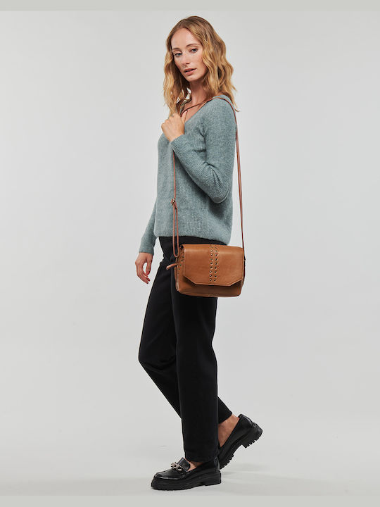 Damen Langarm Pullover mit V-Ausschnitt Grün