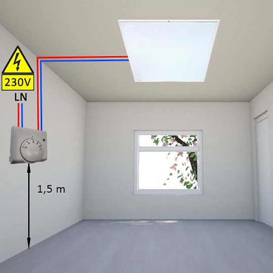 Electric Sun Konvektorheizung Wand 720W 120x60.2cm Weiß