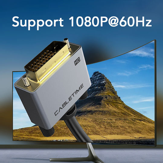 Cabletime Kabel DVI-D-Stecker - HDMI-Stecker 2m Schwarz