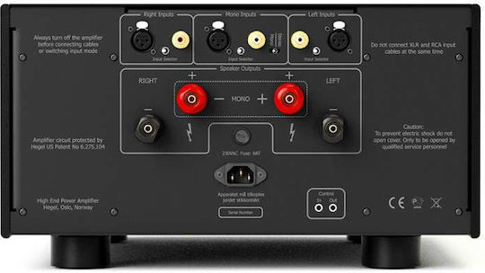 Hegel H30A Усилвател на мощност Hi-Fi усилвател Mono 1100W/8Ω Черен