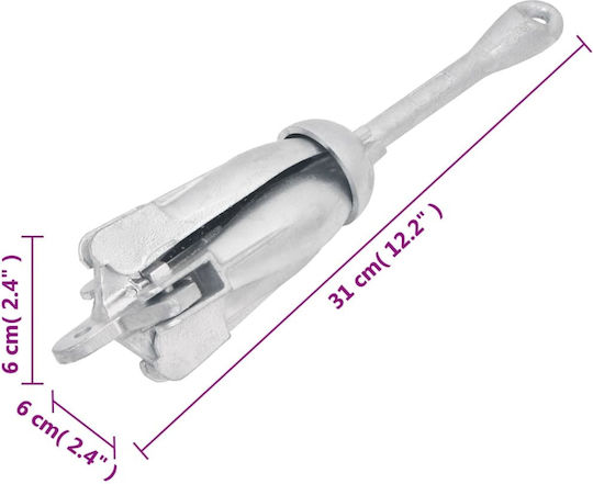 vidaXL Ancoră de Barcă Grapnel 1.5kg