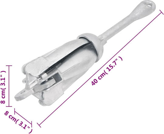 vidaXL Άγκυρα Σκάφους Τεσσαροχάλι 3.2kg