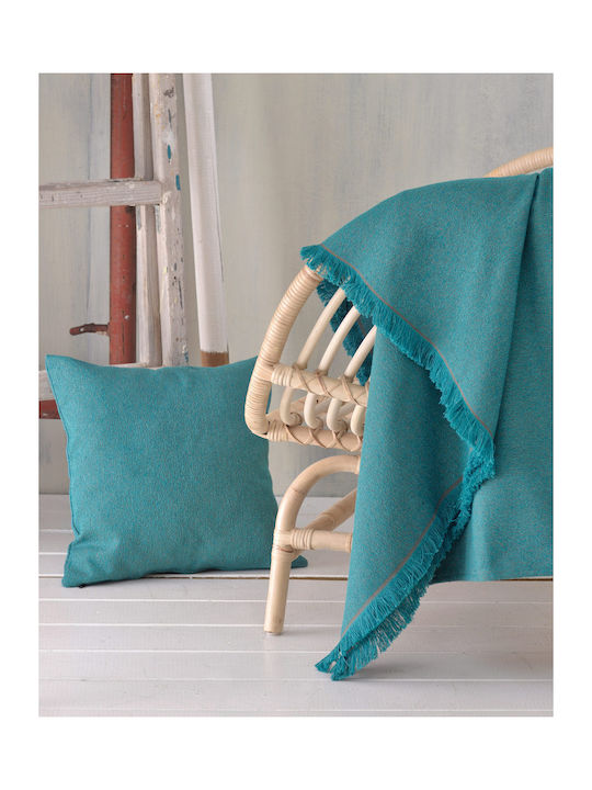 Rythmos Decorative Pillow Case Sebastiao Petrol Blue 40x40cm