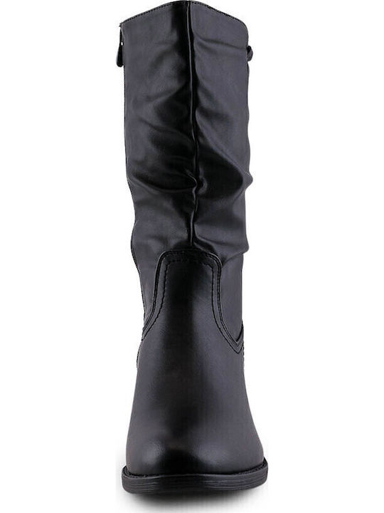 Women's Boots with Zipper Black