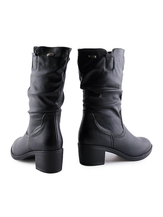 Women's Boots with Zipper Black