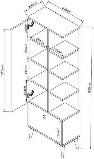 Бюро Diallo Дървено Натурал/дъб 150x50x123см