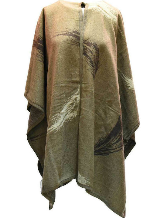 Verde Beige Damen Poncho