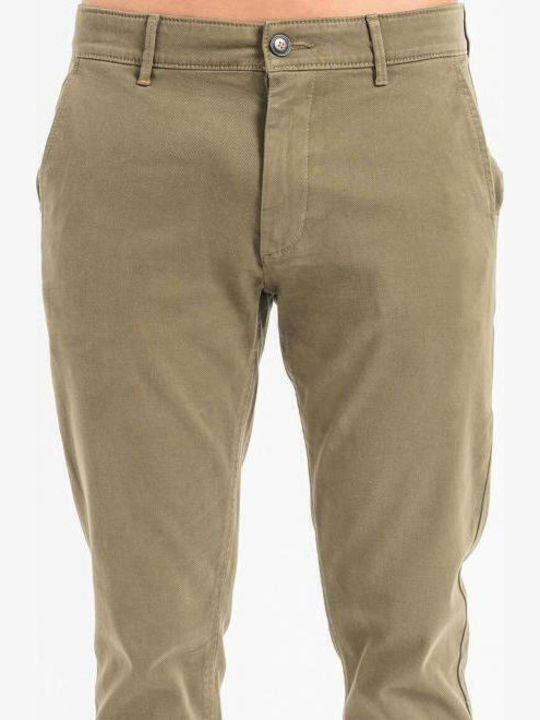 Ανδρικό Παντελόνι Chino Ελαστικό Slim Fit Πράσινο