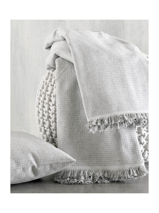 Rythmos Dekorativer Kissenbezug Luna aus 100% Baumwolle Burgundisch 40x40cm