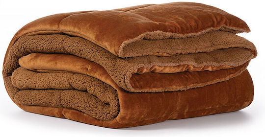 Nef-Nef Homeware Duvet Cover with Hollowfiber Filling Queen 220x240cm Singular Camel