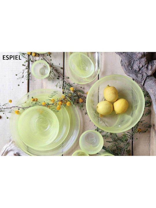 Round Glass Serving Platter Yellow Ø Round Glass Serving Platter Yellow Ø