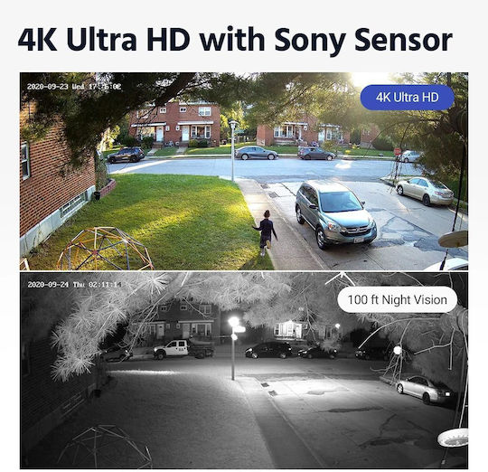 Annke Σύστημα Παρακολούθησης 4 Καμερών IP 8MP με Καταγραφικό NVR