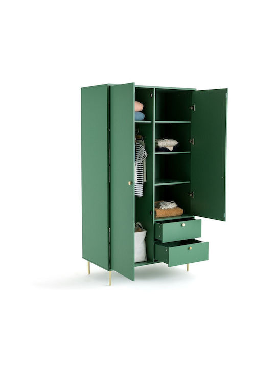 Redpop Zwei Türen Schrank mit 2 Schubladen Grün 100x55x185cm