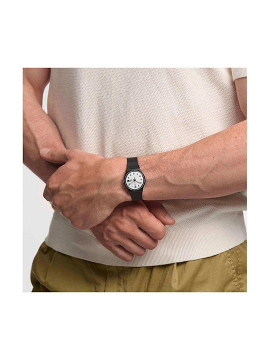 Swatch Once Again Men's Watch 34mm Battery with Black Rubber Strap