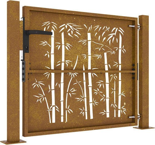 vidaXL Garten Tür für Zaun aus Bamboo in Braun Farbe 1.05m x 80cm