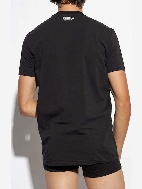 Dsquared2 Men's Undershirt Short-sleeved in Black Color