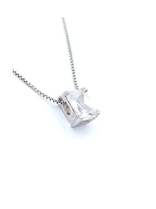 PS Silver Necklace from Silver with Zircon