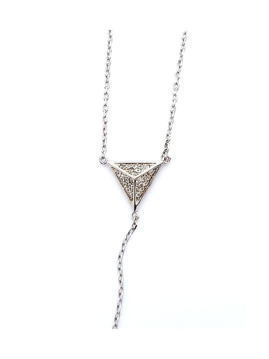 PS Silver Necklace from Silver with Zircon