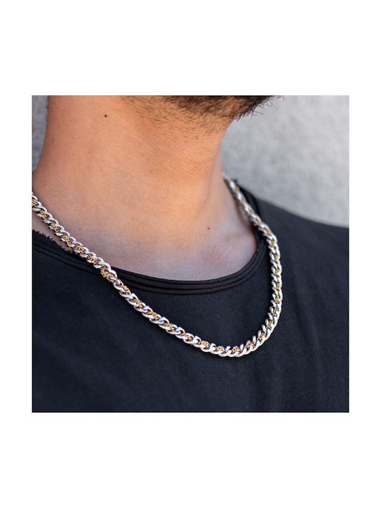 Piercing.gr Necklace Double from Gold Plated Steel