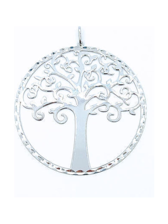 PS Silver Halskette Baum aus Silber mit Diamant