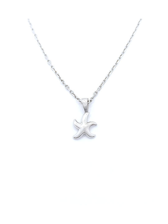 PS Silver Necklace with design Star from Silver