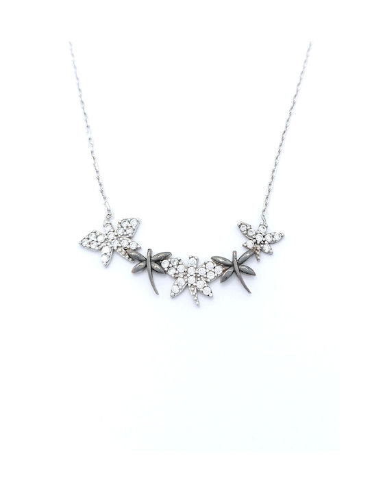 PS Silver Necklace from Silver with Zircon