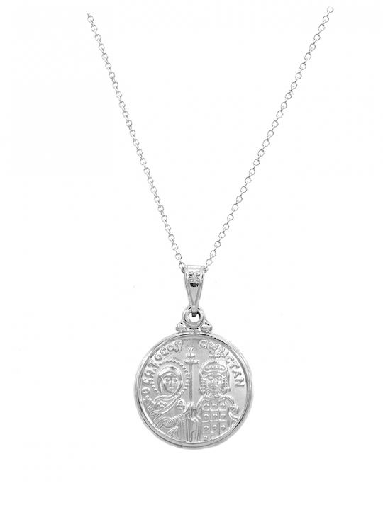 Art d or Charm Amulett Göttliche Mutter aus Weißgold 9 K