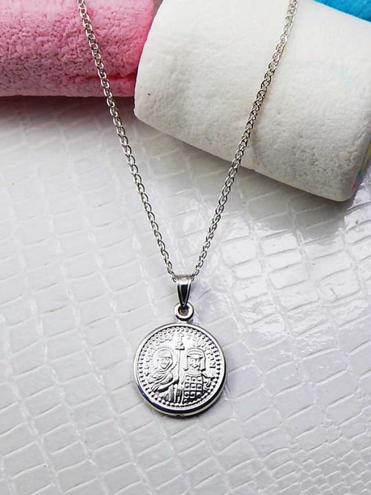 Art d or Charm Amulett Göttliche Mutter aus Weißgold 9 K