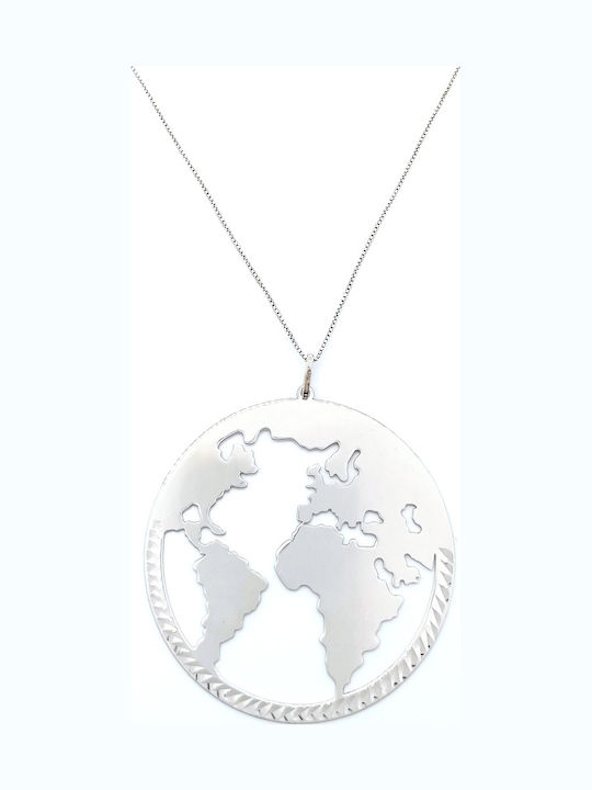 PS Silver Κολιέ από Ασήμι με Διαμάντι