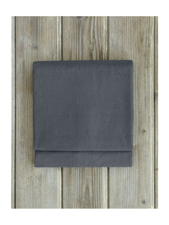 Nima Sheet Super-Double with Elastic 165x200+35cm. Unicolors 32853 Midnight Gray