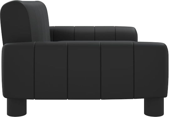 Kids Sofa Black 70x45x30cm