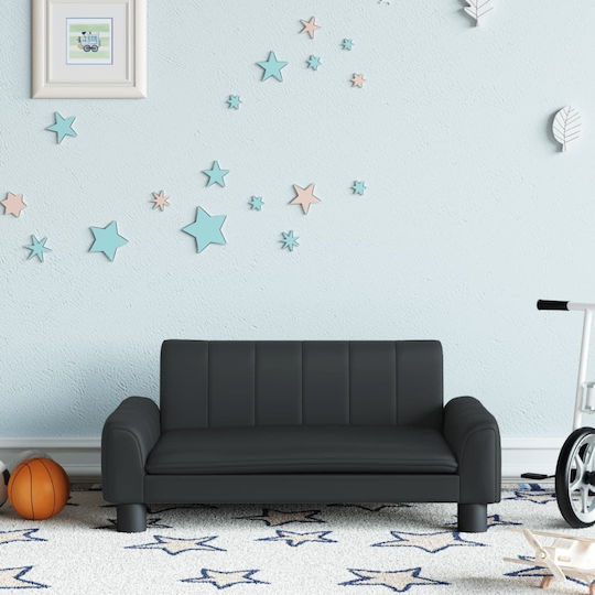 Kids Sofa Black 70x45x30cm