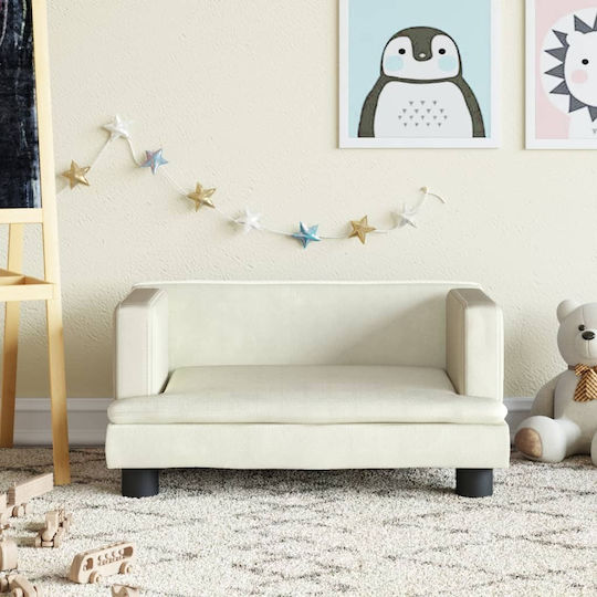 Kids Sofa Beige 60x40x30cm