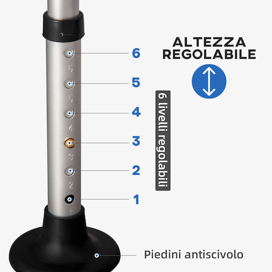 HomCom Toilettenstuhl mit Rückenlehne 713-117V00WT