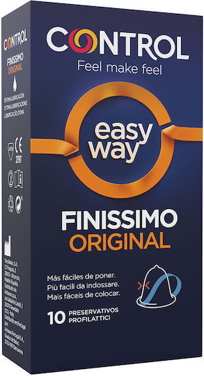 Control Feel Make Feel Προφυλακτικά Easy Way Finissimo 10τμχ 54mm με Επιβραδυντικό Natural