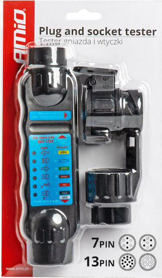 AMiO Tester Πρίζας Τρέιλερ με 13 pin 12V