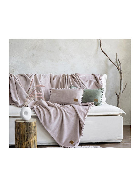 Nima Three-Seater Sofa Throw Macia 180x300cm Nude