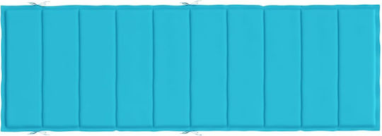 vidaXL Turquoise Sunbed Cushion with Backrest 186x58cm