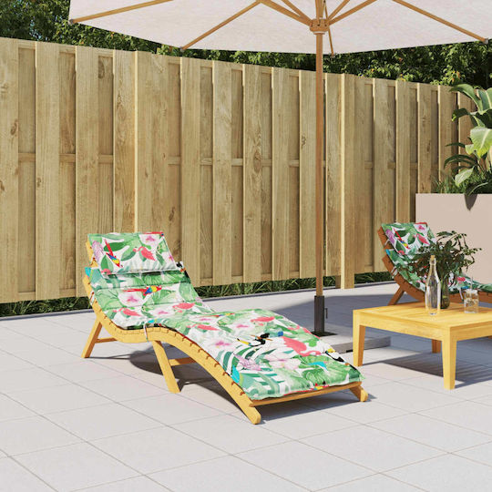 vidaXL Multicolour Sunbed Cushion with Backrest 186x58cm