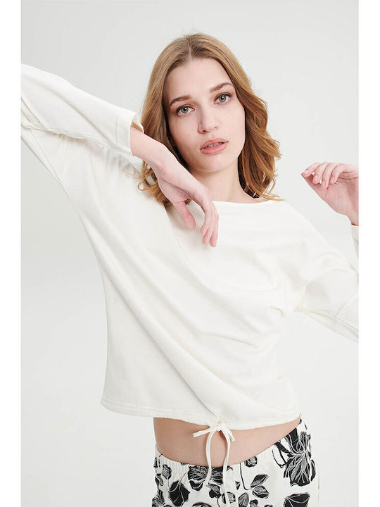 Vamp Winter Damen Pyjama-Set Vlies Weiß