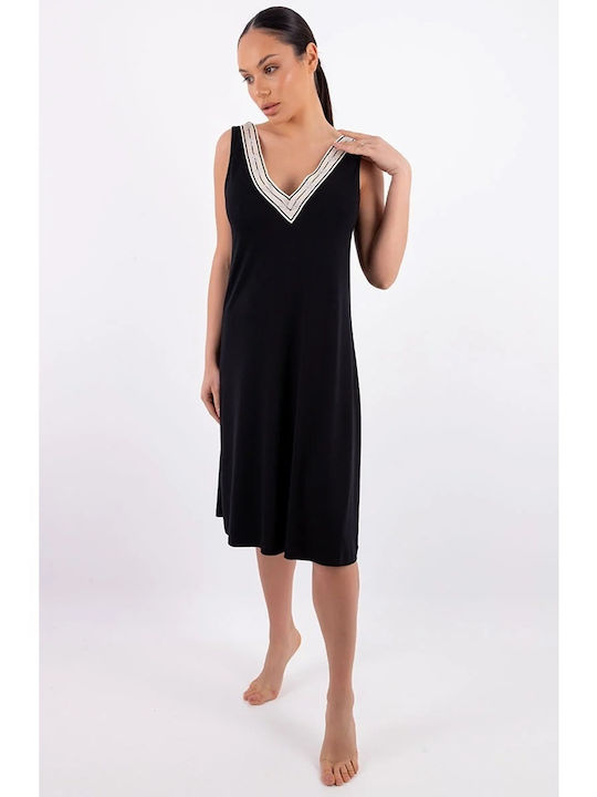 Claire Katrania Winter Women's Nightdress Black