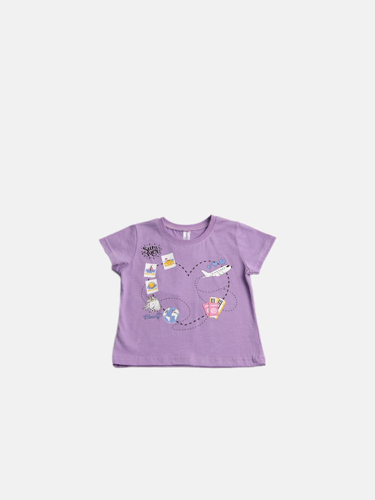 Dreams Set Top & Bottom Kids Pyjamas Lilac